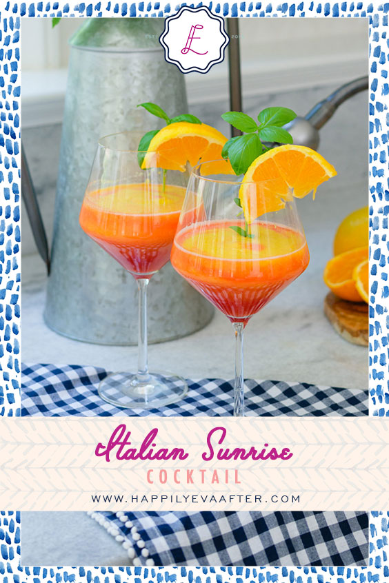 Eva Amurri shares a recipe for her Italian Sunrise Cocktail