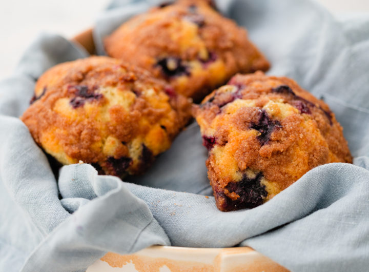 Eva Amurri shares her recipe for Blueberry Crumble Muffins