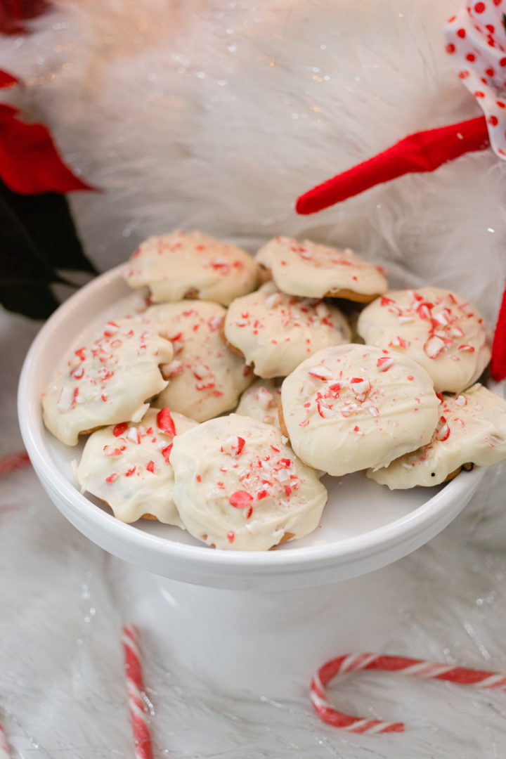 Eva Amurri shares a recipe for White Chocolate Peppermint Crunch Cookies