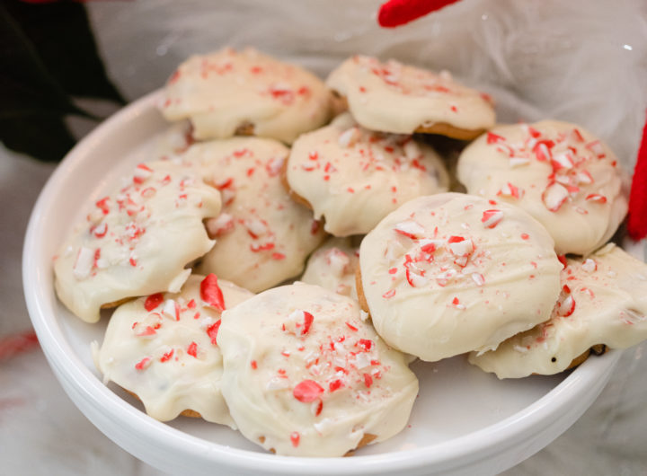 Eva Amurri shares a recipe for White Chocolate Peppermint Crunch Cookies