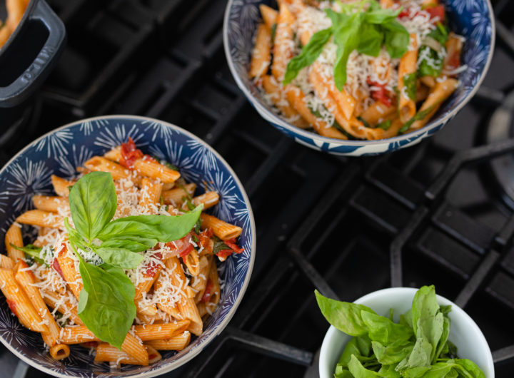 Eva Amurri shares a one-pot tomato basil pasta recipe