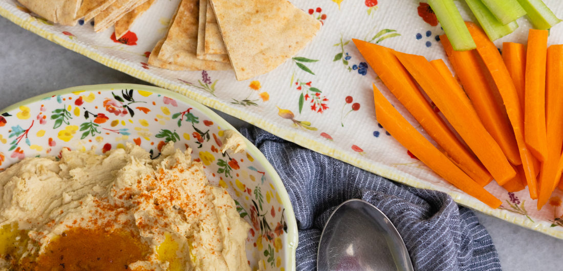 Eva Amurri shares her recipe for Homemade Creamy Lemon Garlic & Tahini Hummus