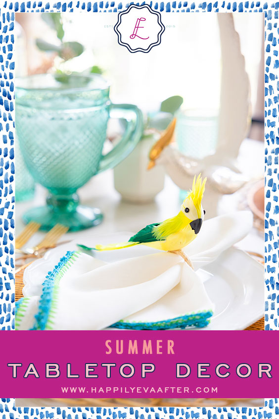 Eva Amurri shares her favorite Summer Tabletop Decor | REZTT | www.happilyevaafter.com