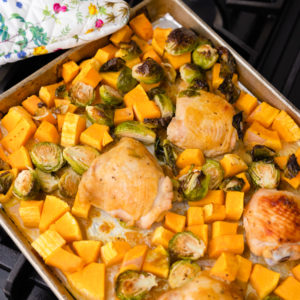Eva Amurri shares a One-Pan Garlic Maple Dijon Chicken recipe