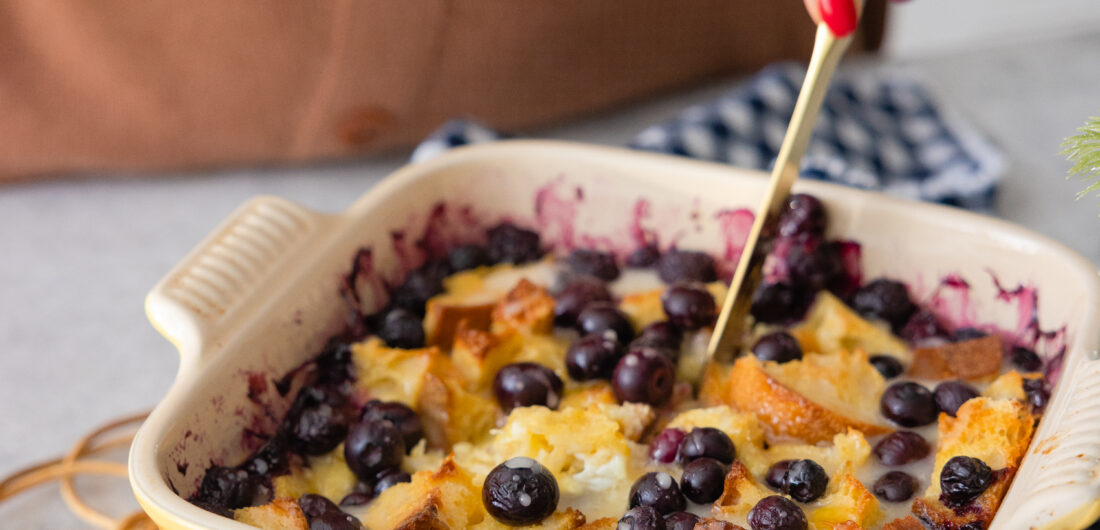 Eva Amurri shares her Blueberry French Toast Casserole