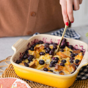 Eva Amurri shares her Blueberry French Toast Casserole