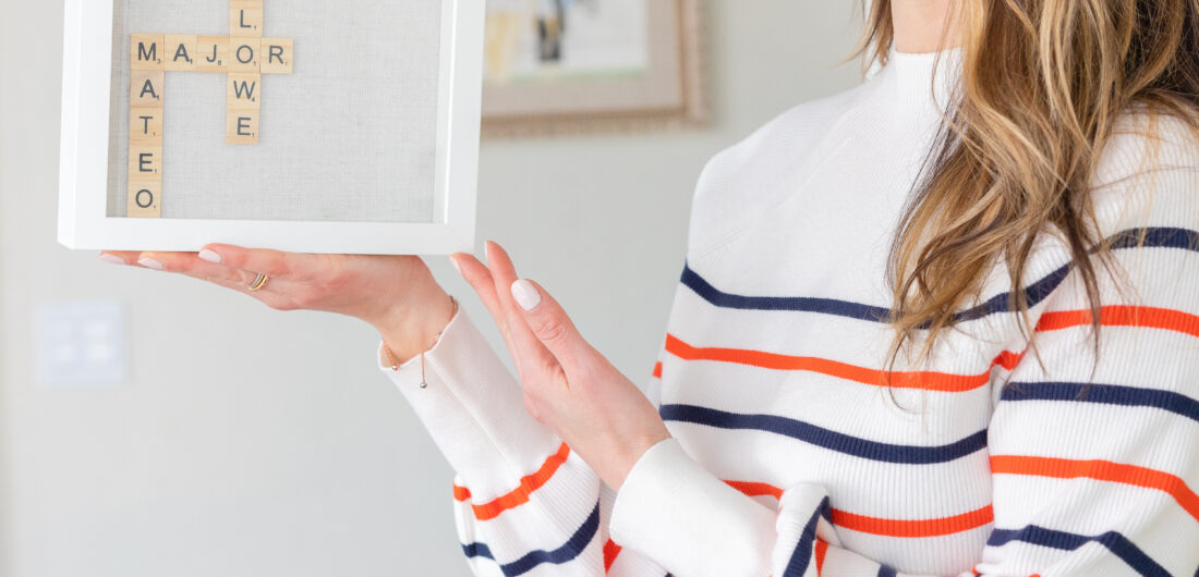 Eva Amurri shares her DIY Scrabble Art for Mom