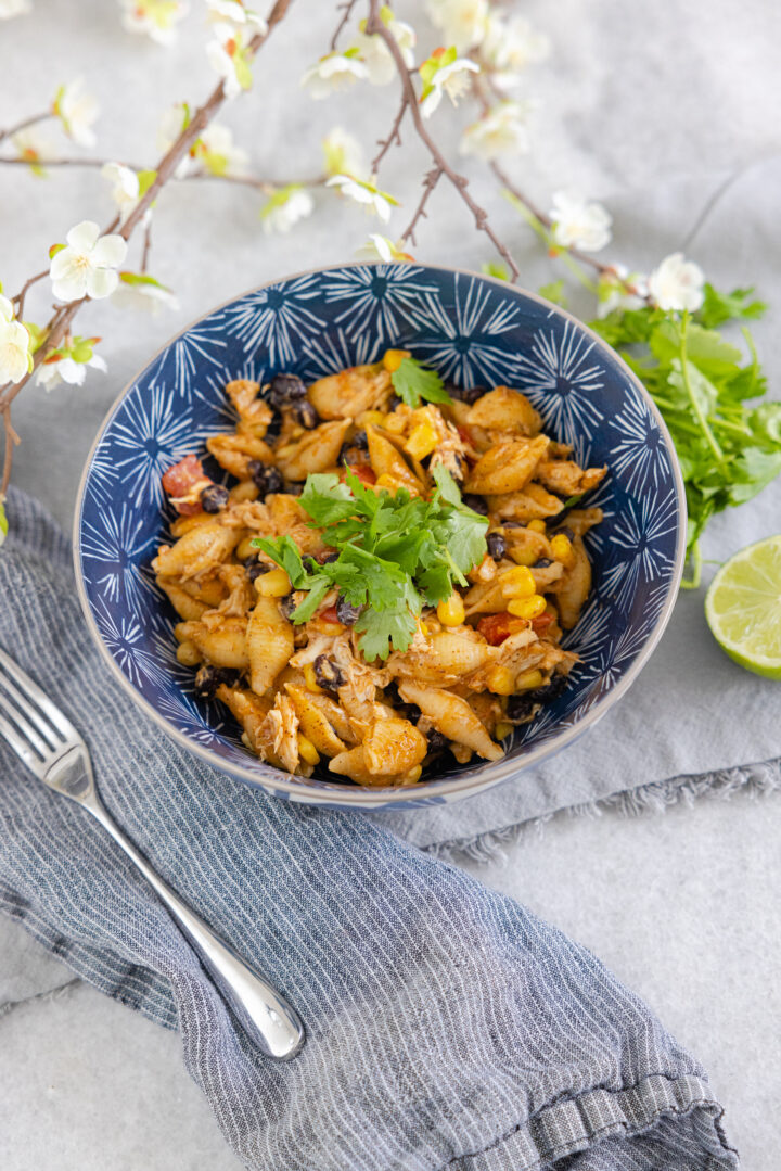Eva Amurri shares her One Pot Chicken Enchilada Pasta Recipe