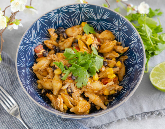 Eva Amurri shares her One Pot Chicken Enchilada Pasta Recipe