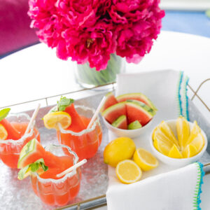 Eva Amurri shares her Watermelon & Mint Blended Lemonade Recipe