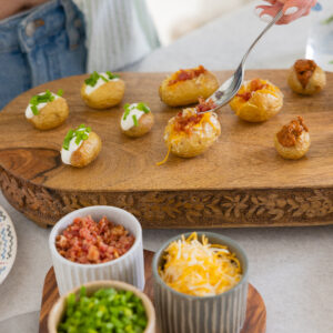 Eva Amurri shares her Mini Baked Potato Appetizer Recipe