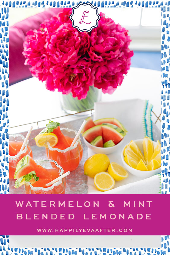 Eva Amurri shares her Watermelon & Mint Blended Lemonade Recipe