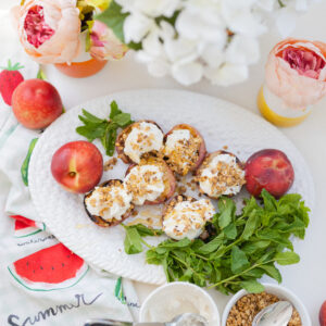 Eva Amurri shares her Grilled Peach Ice Cream Bowls recipe