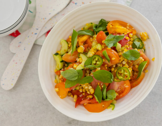 Eva Amurri shares their summer garden salad recipe