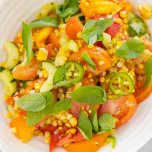 Eva Amurri shares their summer garden salad recipe