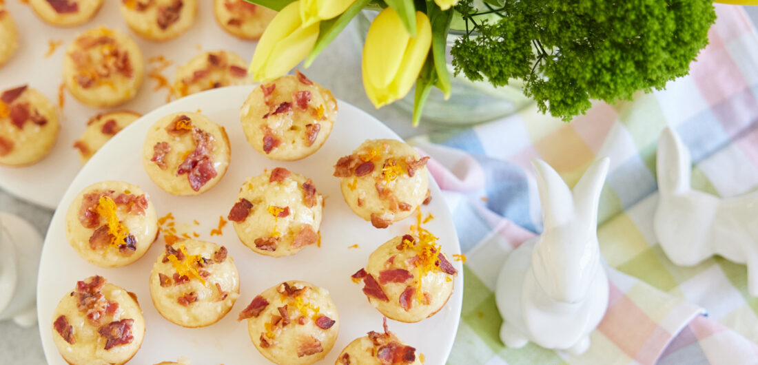 Eva Amurri shares her Orange Glazed Bacon Pancake Bites