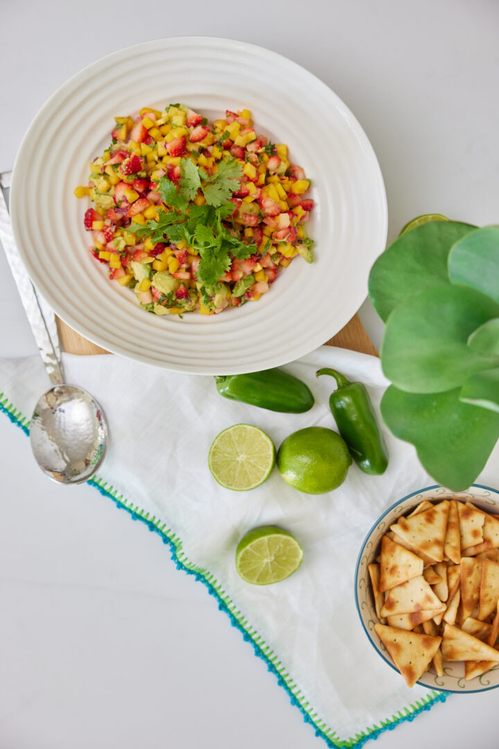 Eva Amurri shares her Avocado Strawberry Mango Salsa Recipe